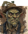 Willie the goblin groundskeeper, scowling